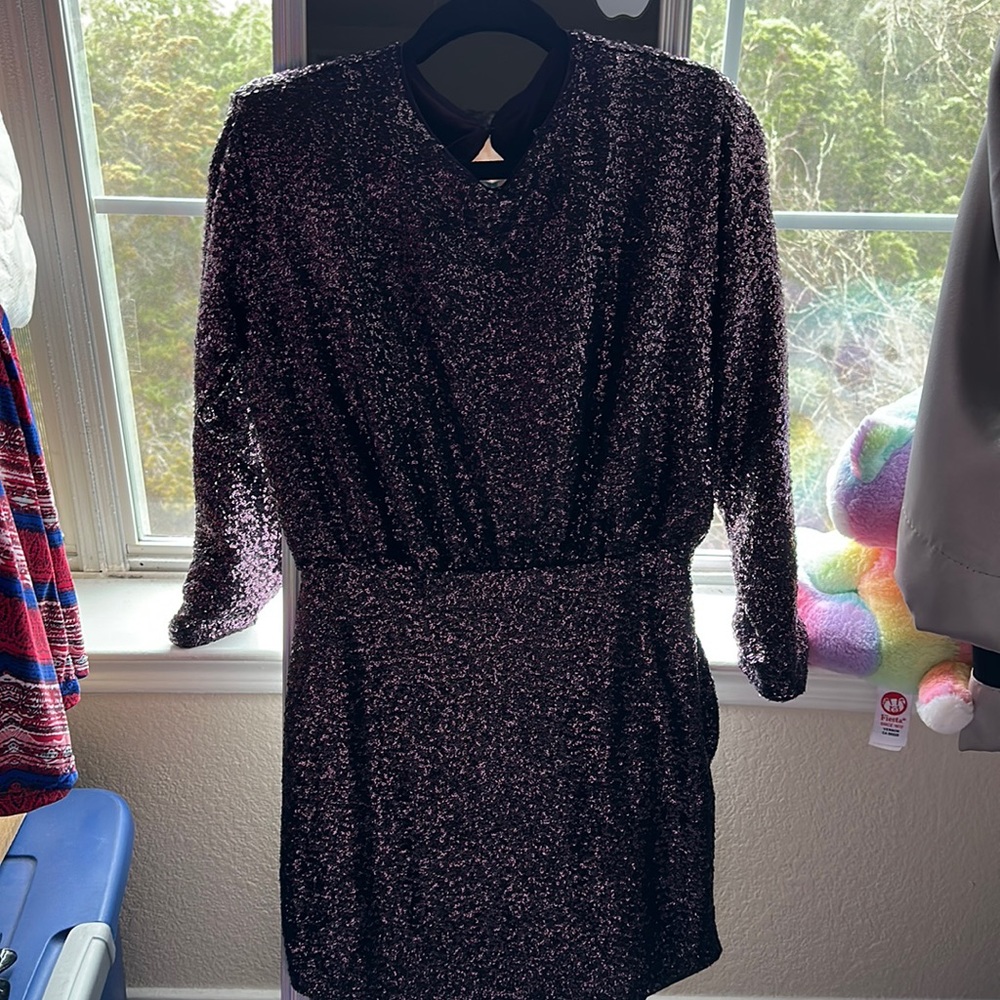 Purple sequins dress